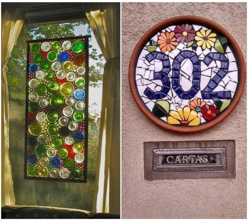 Използвайте подръчни материали за постигане на мозаечен ефект!