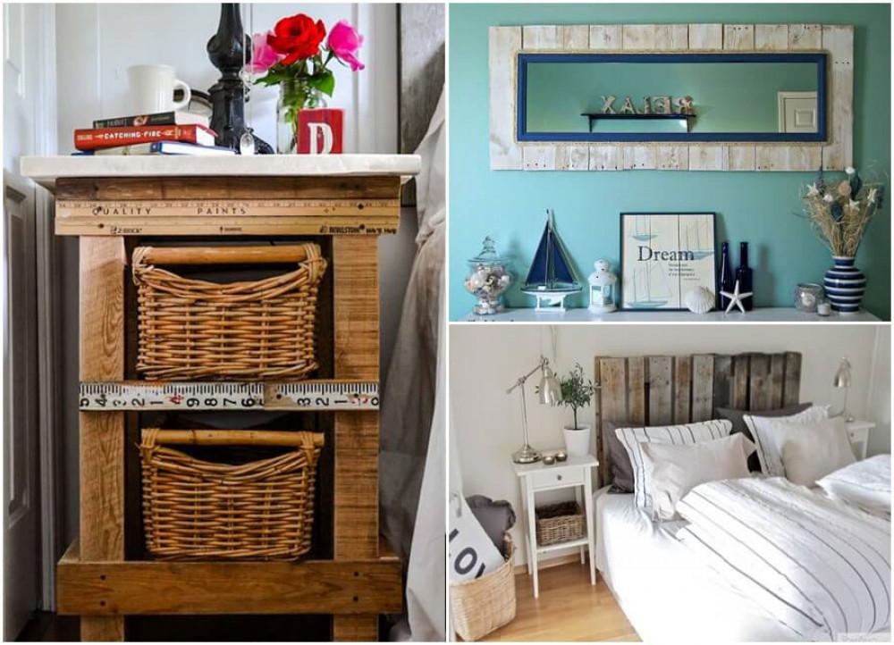 Очарователни мебели от палети за уютна спалня
