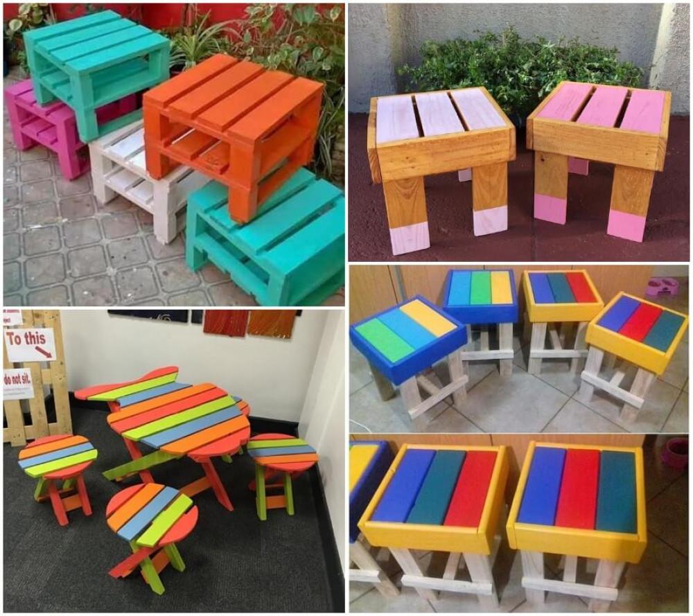 Шарени табуретки!