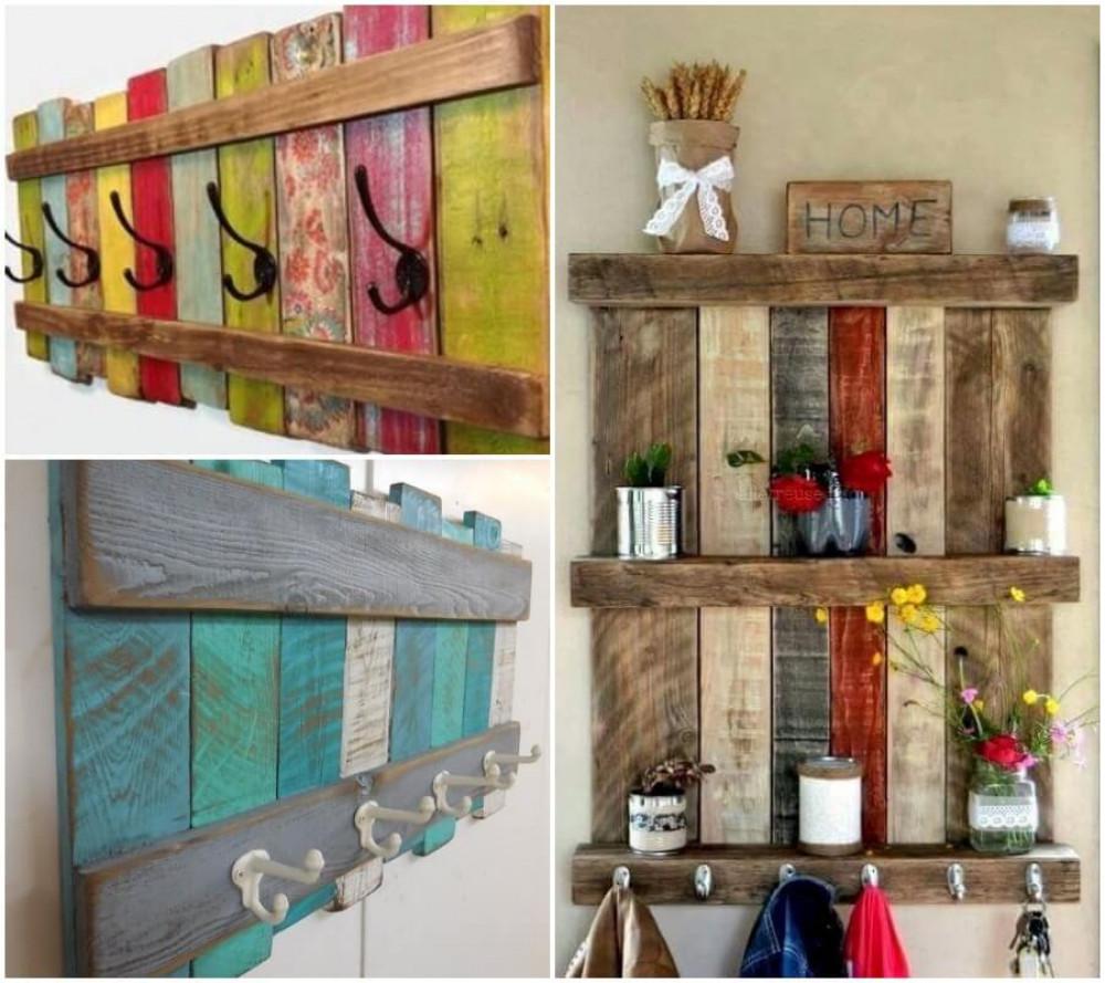 Окачете дрехите си на цветните закачалки от палети!