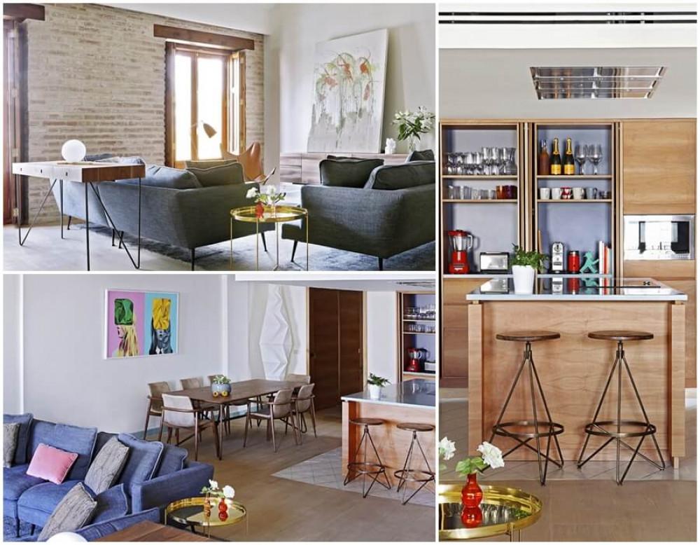 От всекидневната се пренасяме към кухнята и трапезарията