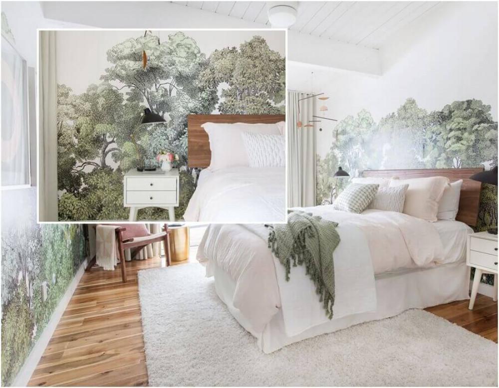 Свежи природни елементи в спалнята