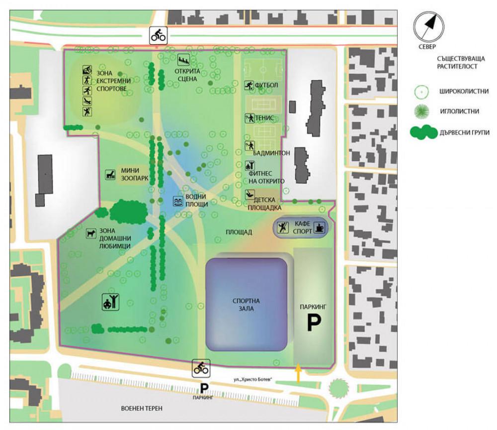 Обособени са специални зони за отдих и културни събития