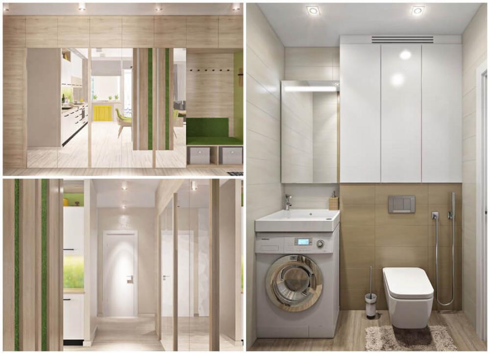 Завършваме с коридора, който води към практично мокро помещение