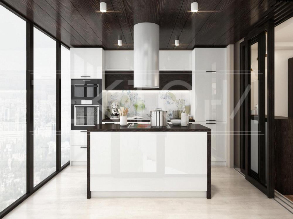 Living room and kitchen