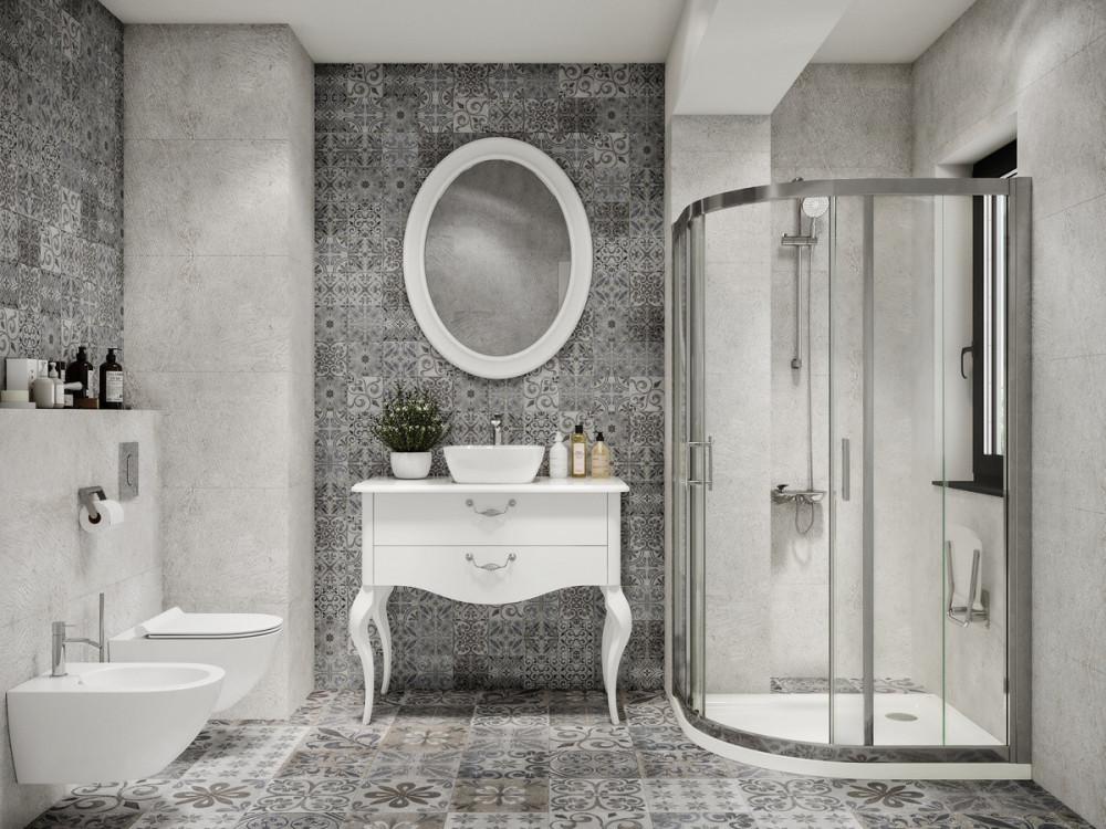 Баня с пачуърк плочки