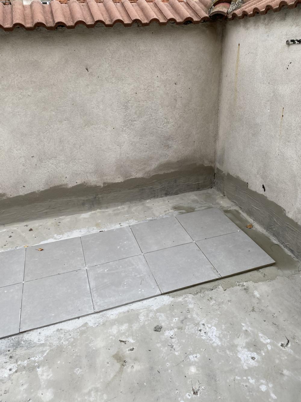 Битумна хидроизолация и лепене на плочки на тераса София ул.Цар Симеон