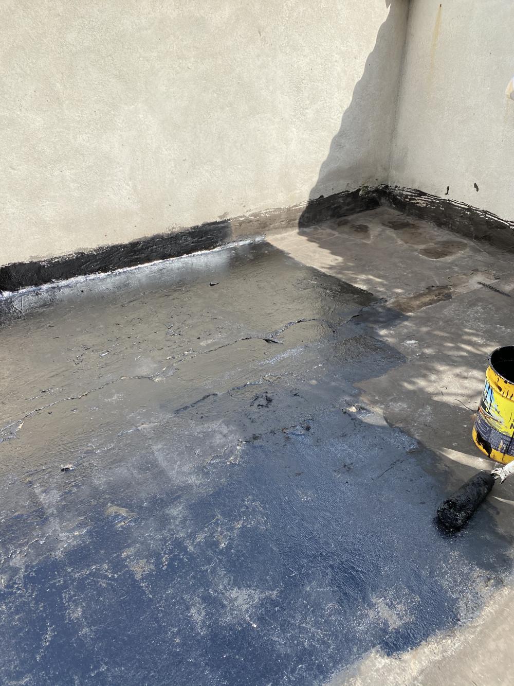 Битумна хидроизолация и лепене на плочки на тераса София ул.Цар Симеон