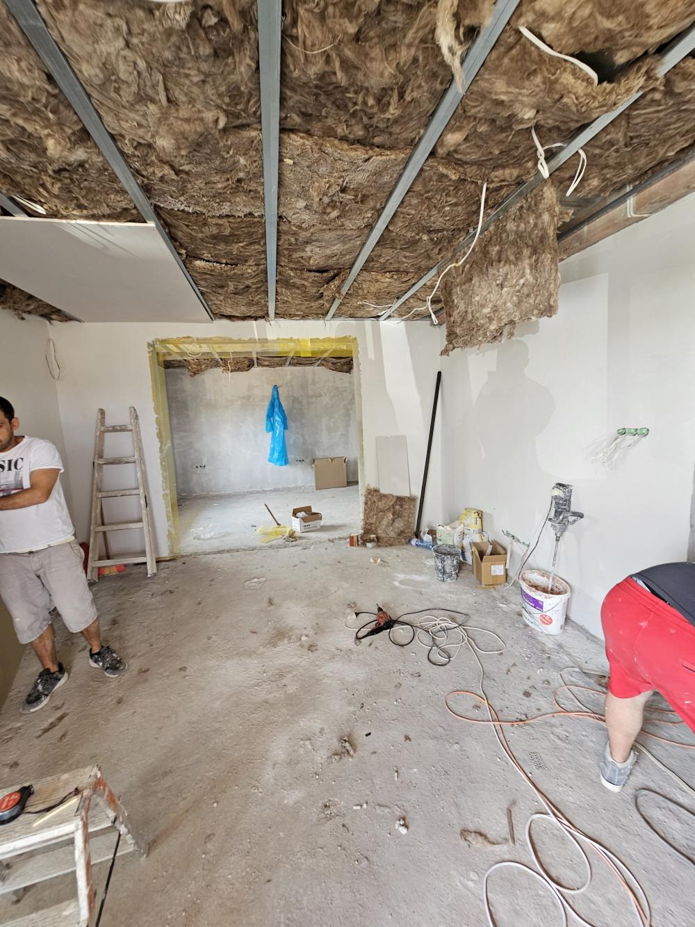 Конструкция с вата и гипсокартон