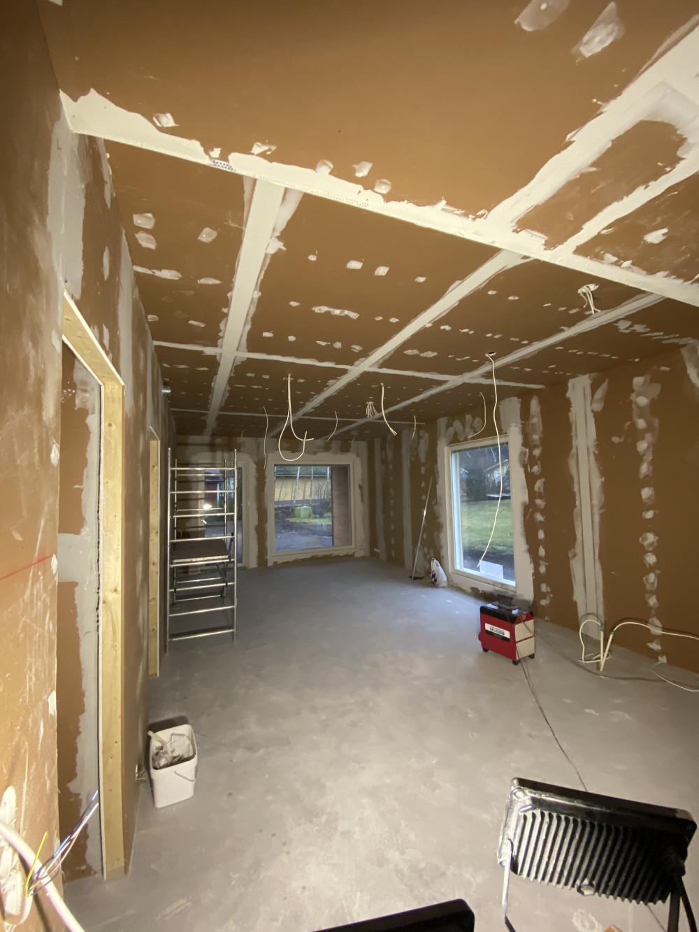 монтаж на гипскартон и шпакловане