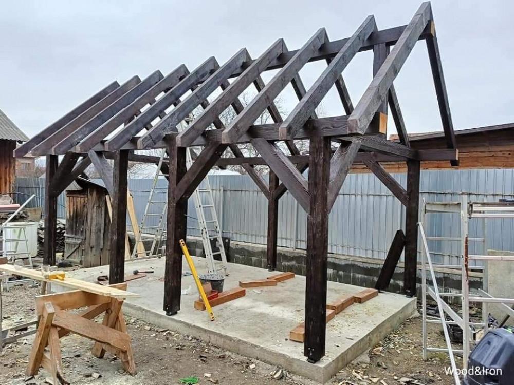 Изграждане на дървен навес в град софия