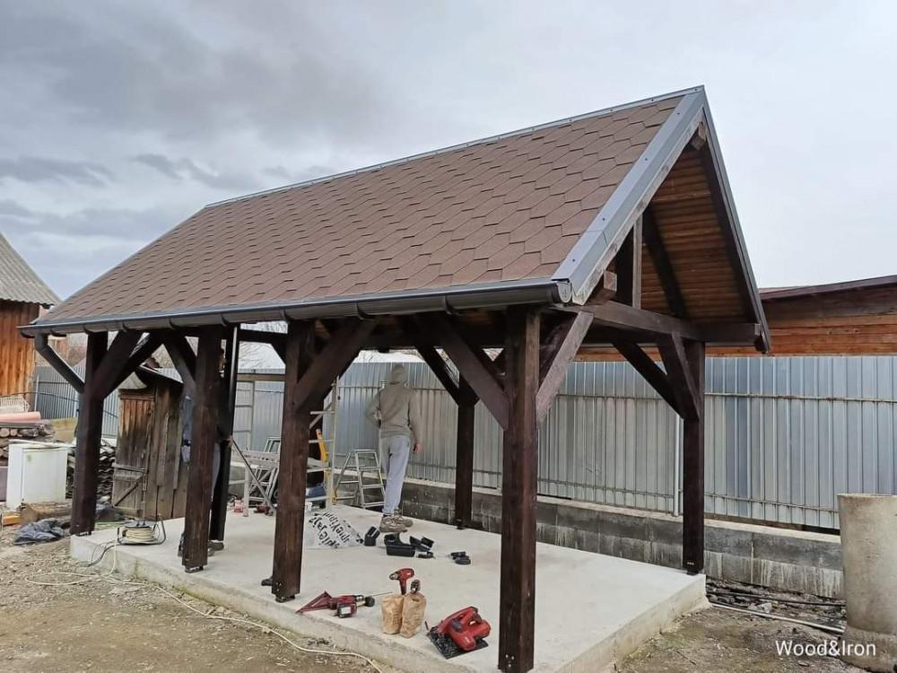 Изграждане на дървен навес в град софия