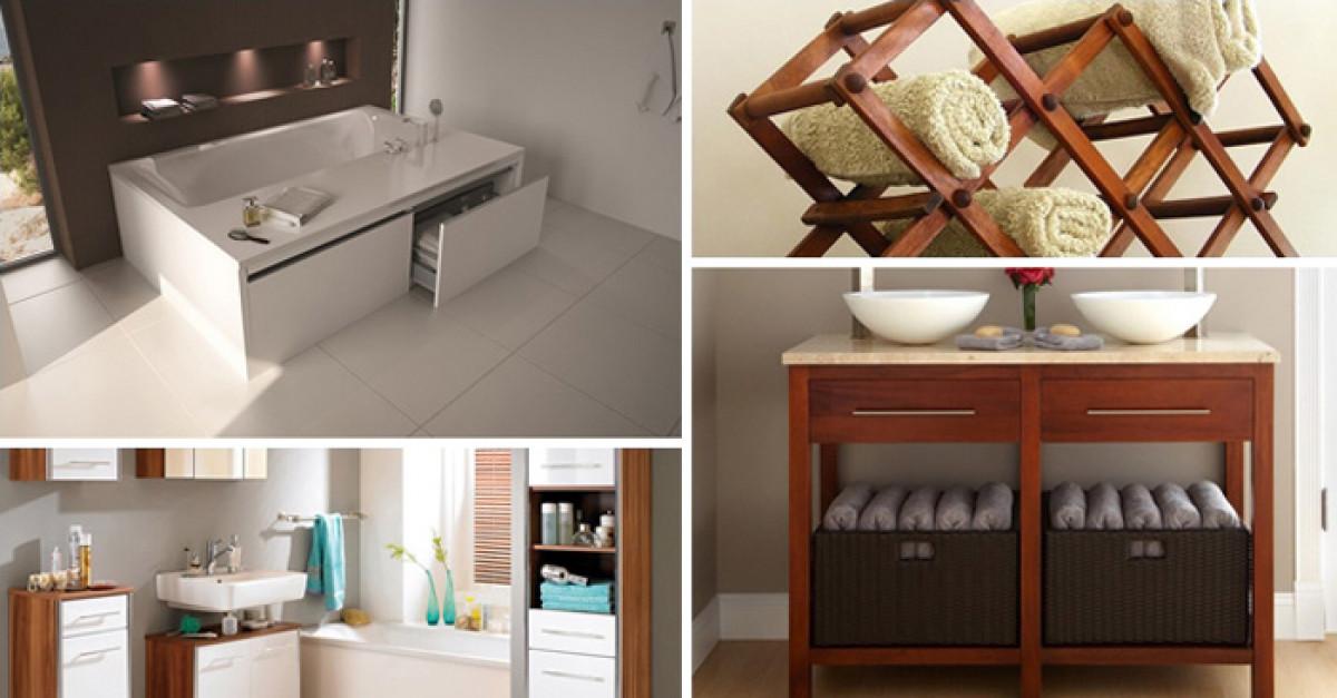 Хитри местенца за съхранение на кърпите в банята