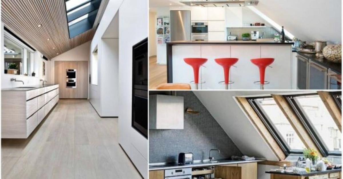 13 атрактивни и функционални кухни за вашата мансарда
