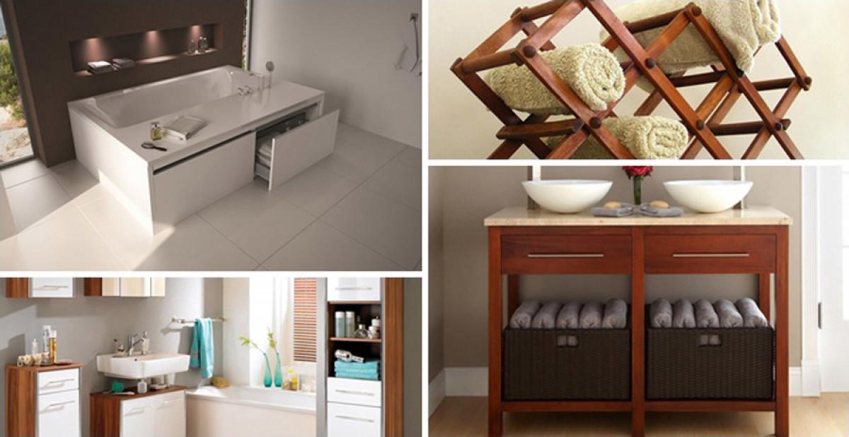 Хитри местенца за съхранение на кърпите в банята