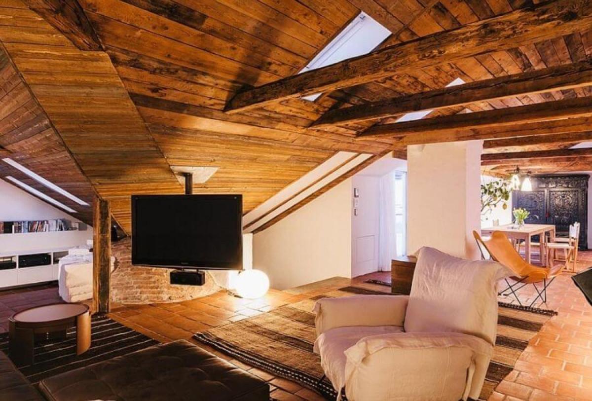 Мансарда в ретро стил