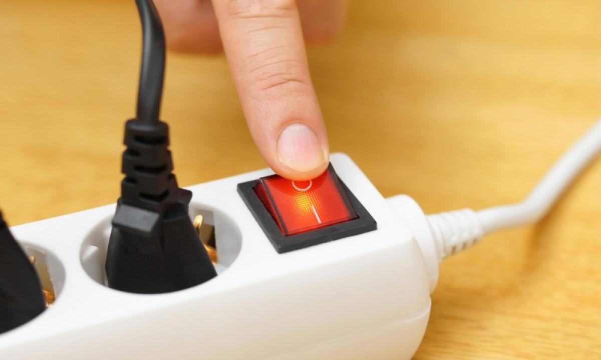 Изключете от захранване ненужните уреди