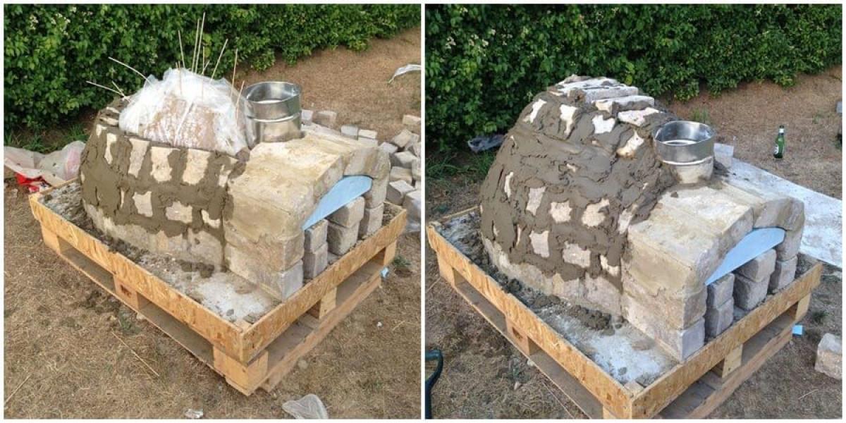 Поставете комина и довършете циментирането