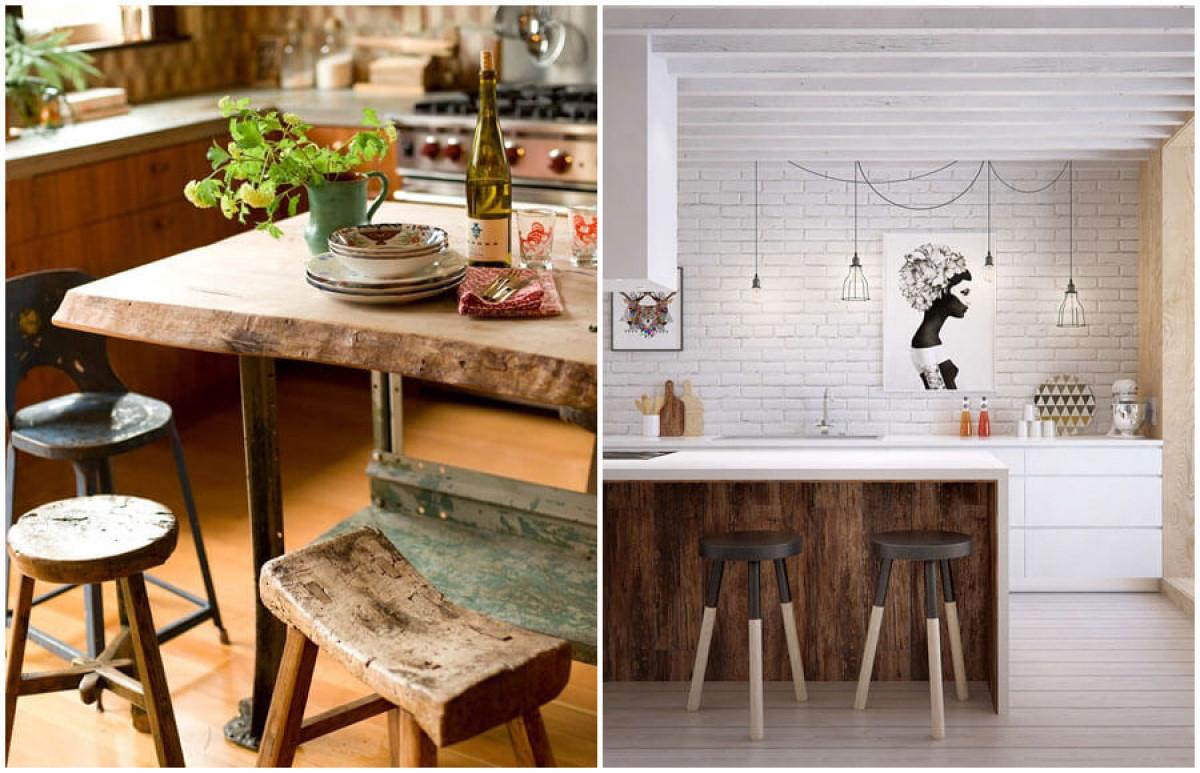 Елементите от необработено дърво ще придадат особен чар на помещението