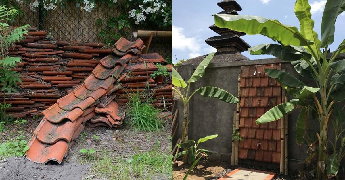 Екзотични елементи в градината с керемиди