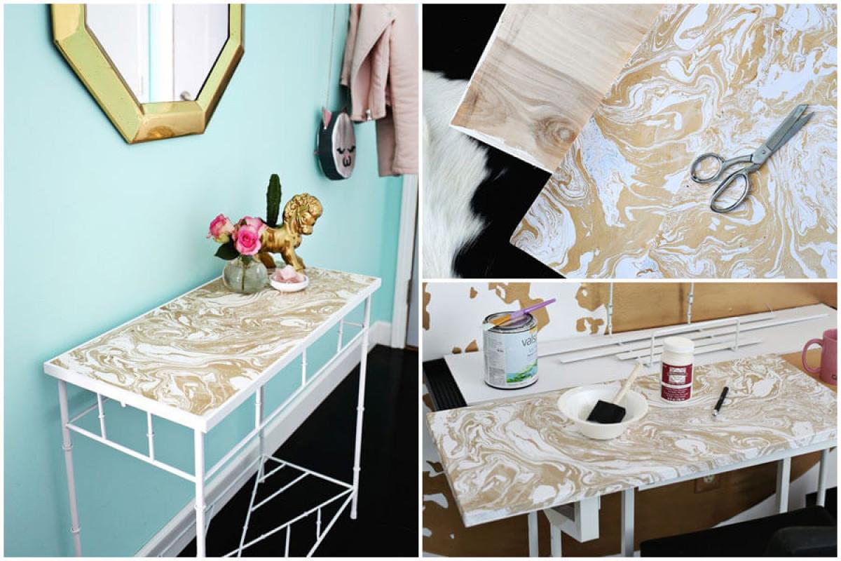 Преобразете напълно визията на старата метална етажерка