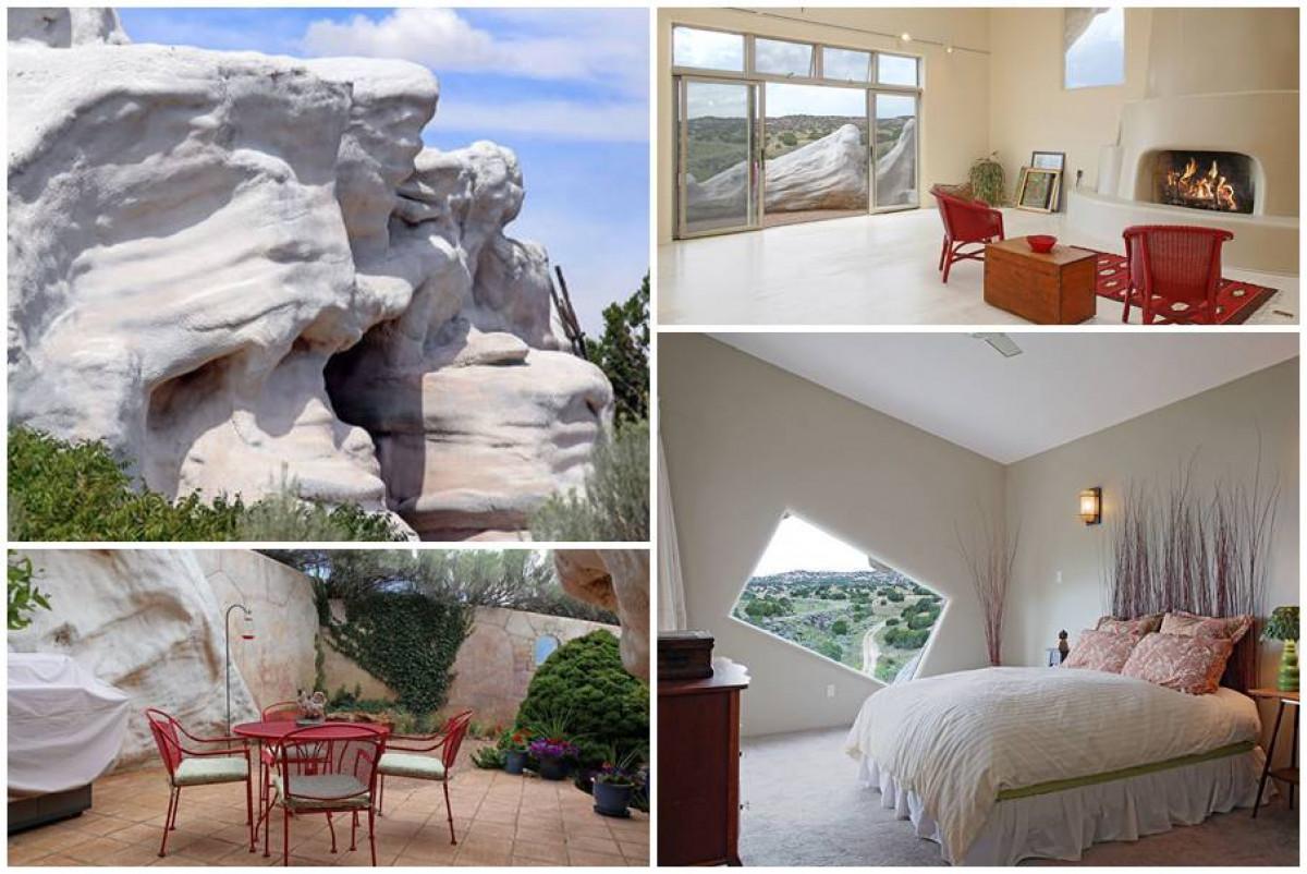 Пленително красива къща, скрита под скалите в Ню Мексико