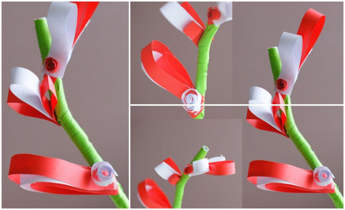 Мартеничката от хартия е по силите и на най-малките