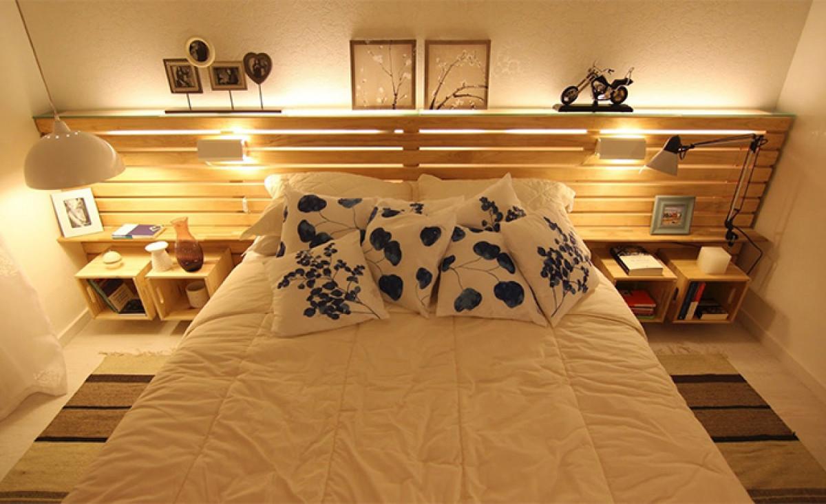 Табло за легло с вградено осветление