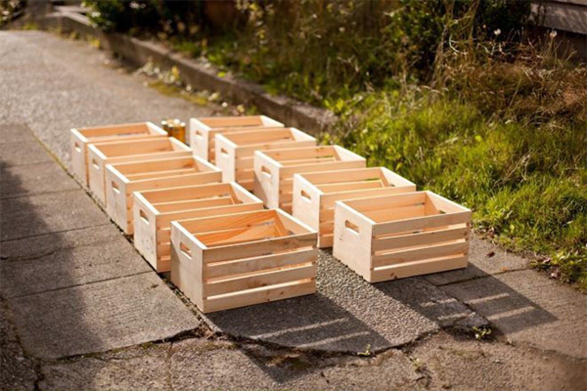 Етажерка от дървени щайги в 4 стъпки