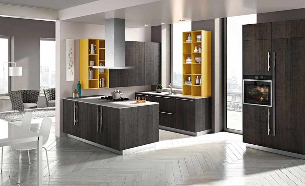 Заменете горните шкафове с удобни етажерки