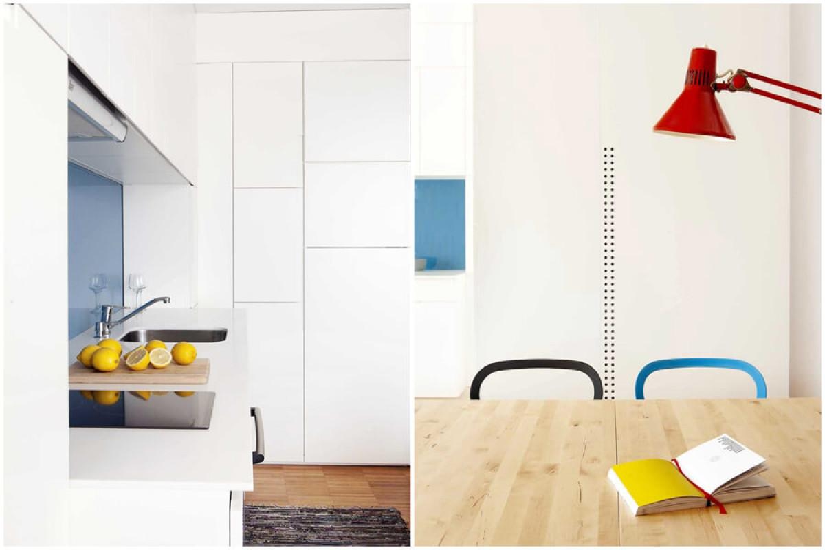 В трапезарията откриваме интригуващи цветни акценти