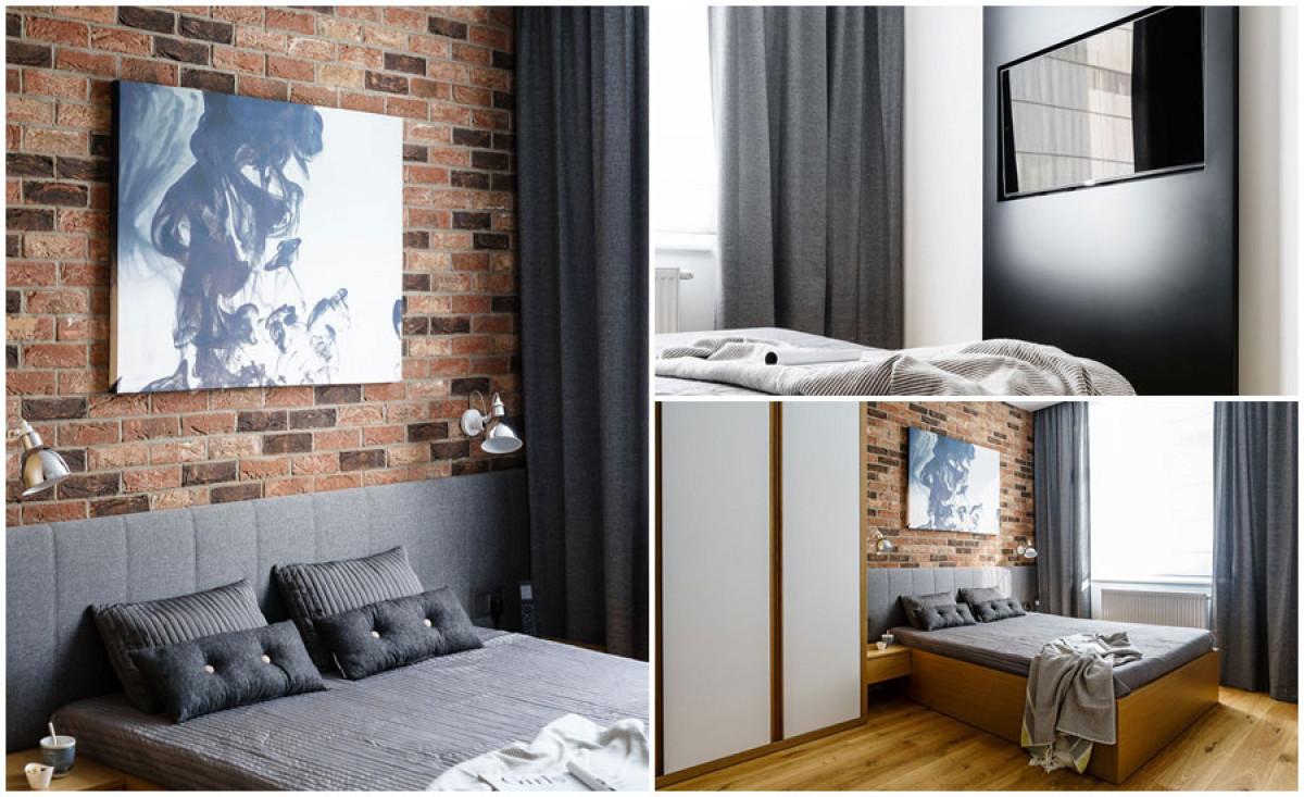 Дизайнът на спалнята включва най-интересните елементи от дневната
