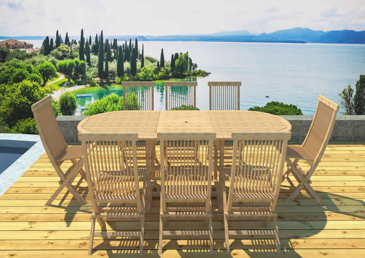 Градински мебели от тиково дърво