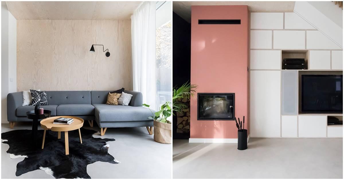 Просторна дневна със семпъл и модерен интериор