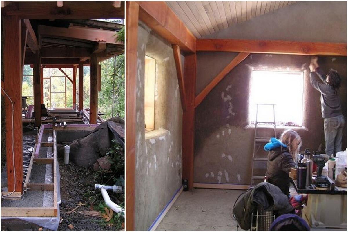 Естествените материали присъстват във всяка част от къщата