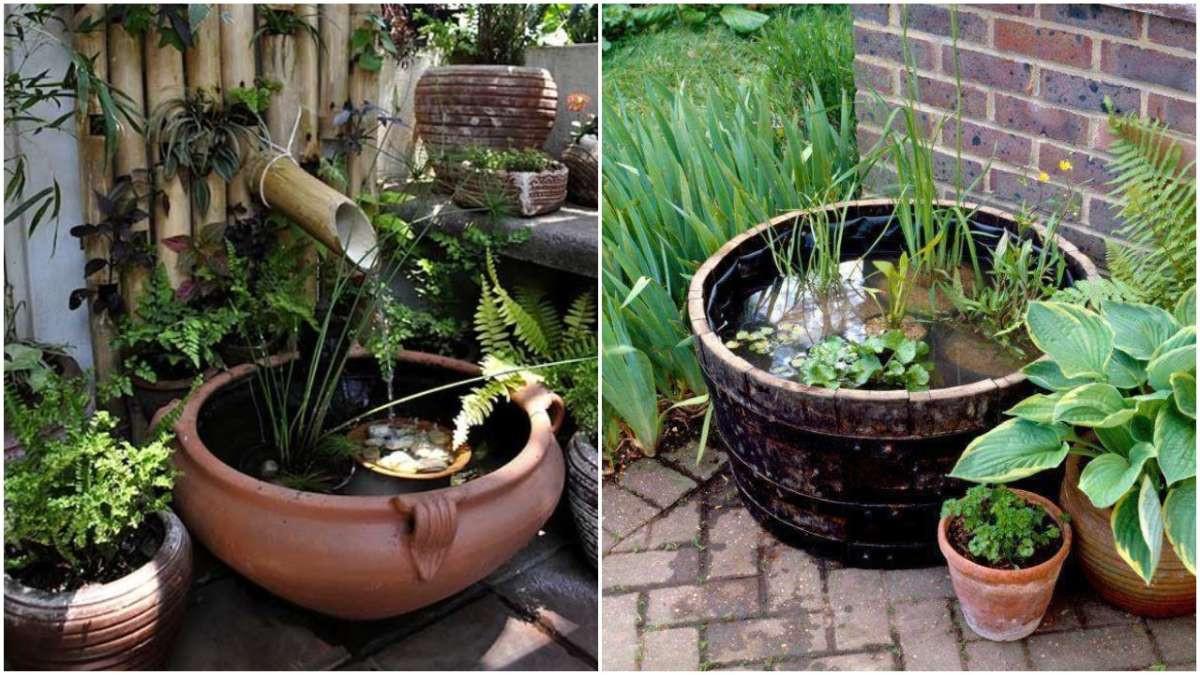 Изкуственото езерце в малката градина