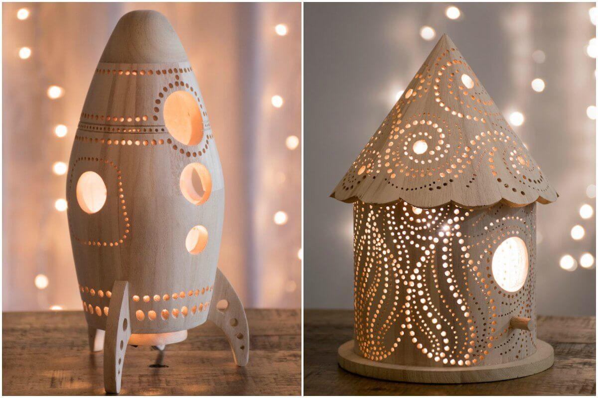 Дървените лампи ще внесат уют в помещението