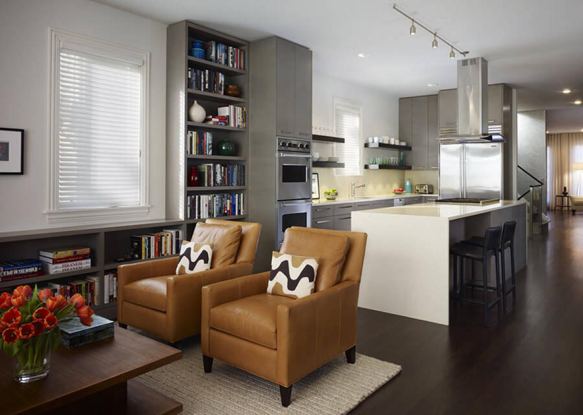 Обединете кухнята и дневната с функционален модул