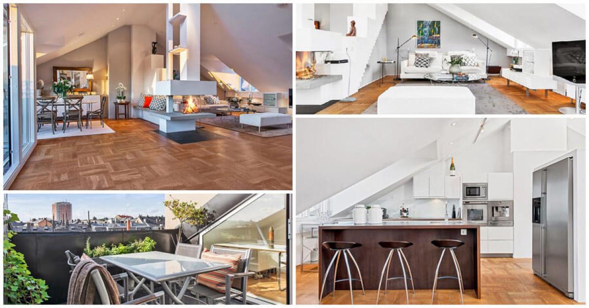 Просторна слънчева мансарда с удивителен дизайн