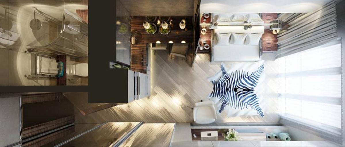 Удивителен подход за обзавеждане на един изключително малък апартамент