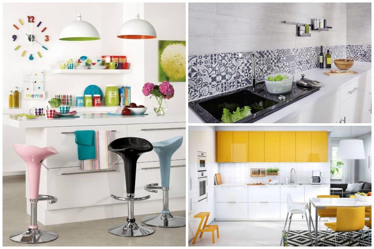 Как да внесем цвят в бялата кухня?
