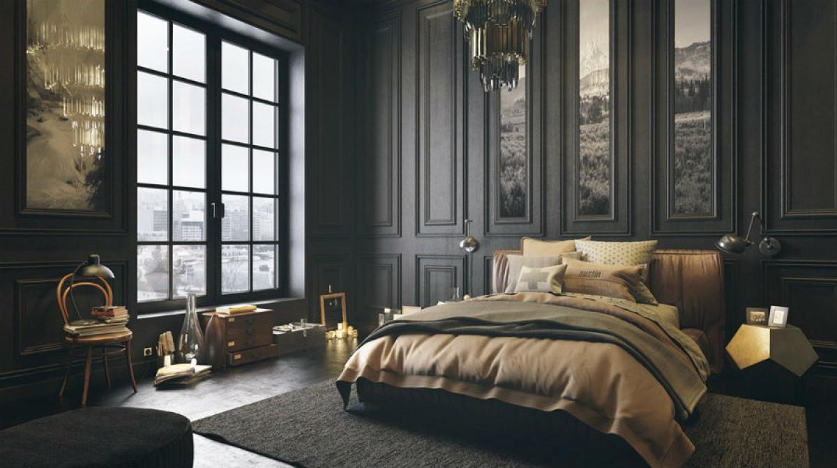 Сладки сънища в спални с тъмни цветове