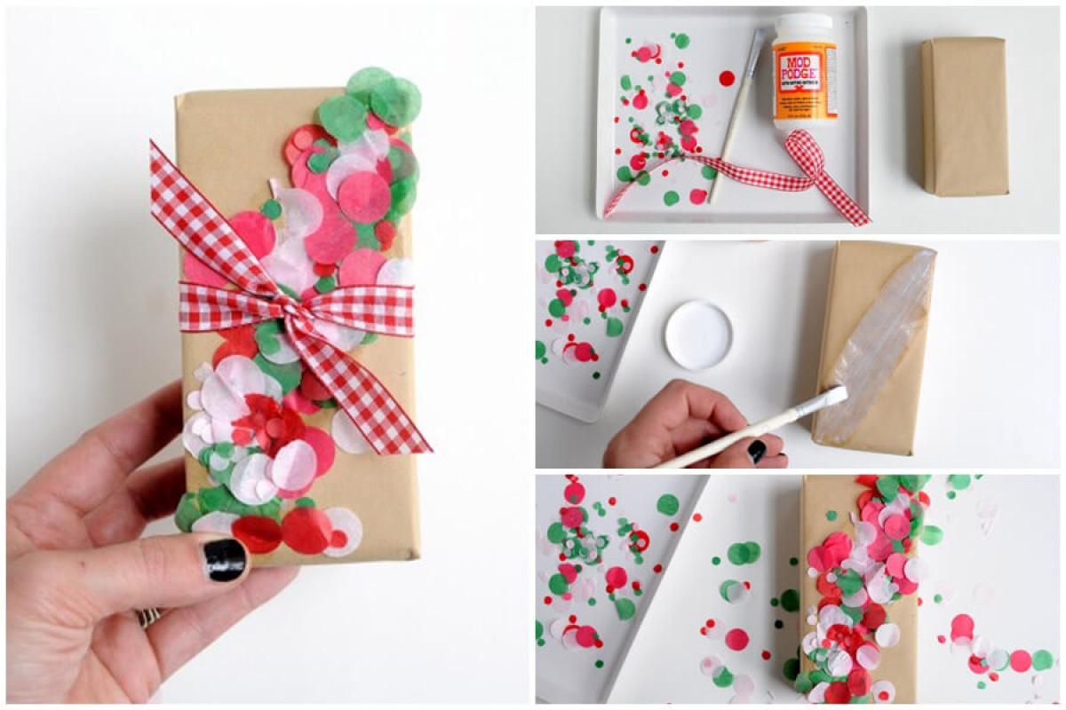 Лесна и бърза идея за украсяване на вече опакован подарък