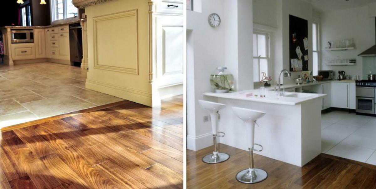 Хол с кухненски бокс - с различен под за различните жилищни функции?