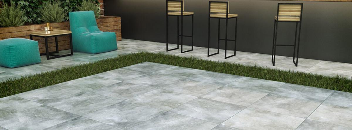 Инерпретация на бетон в подовия гранитогрес с големи размери