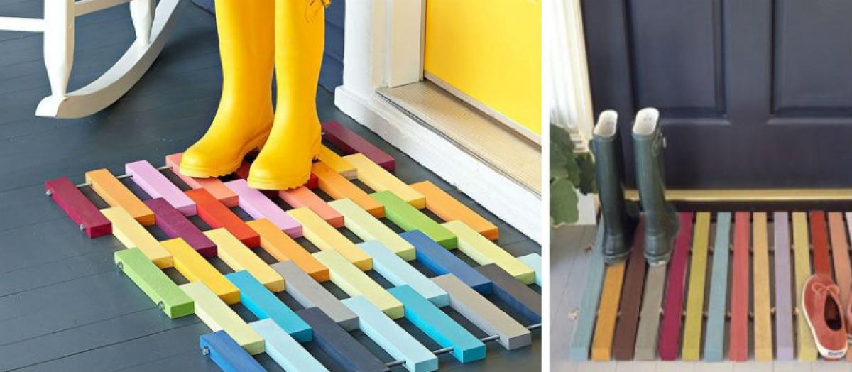 Шарени палети за приказна входна врата