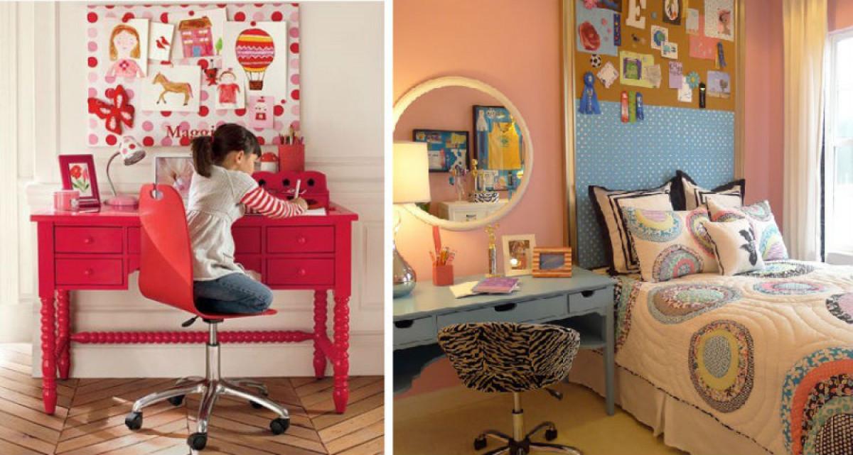 Ученическо бюро с весели цветове