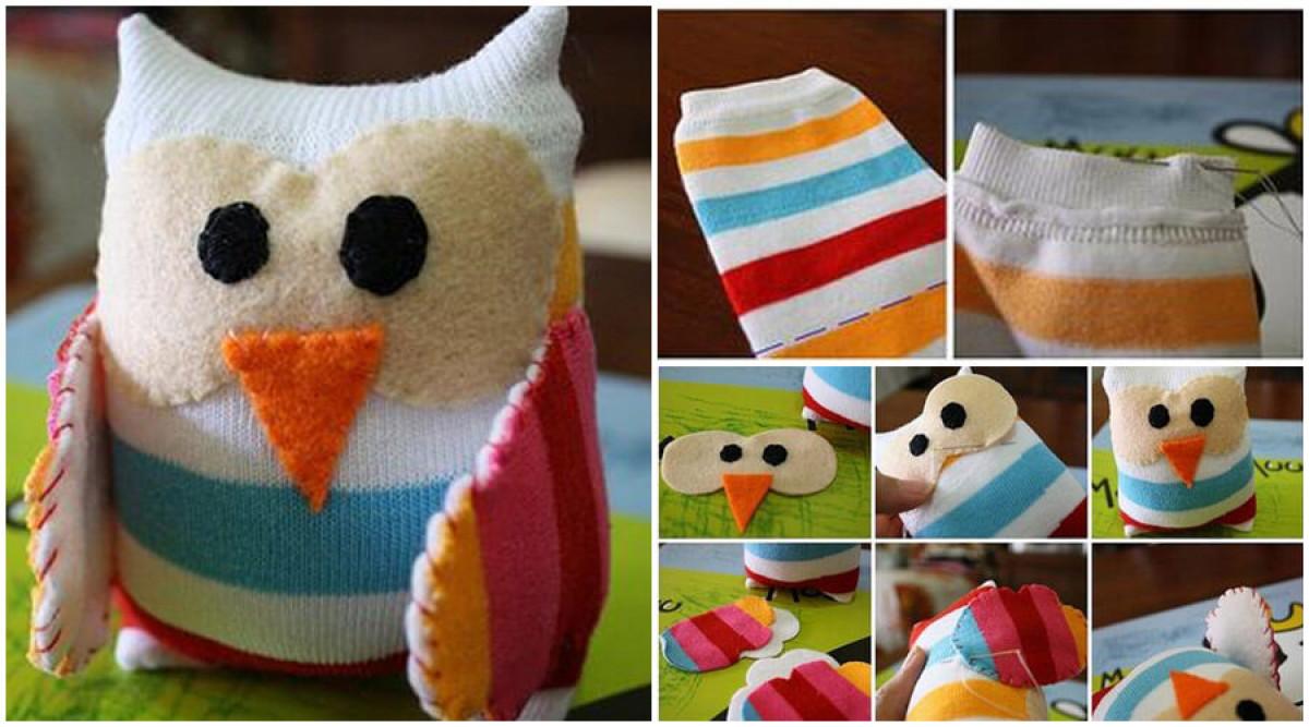 Превърнете старите чорапи в очарователни бухалчета
