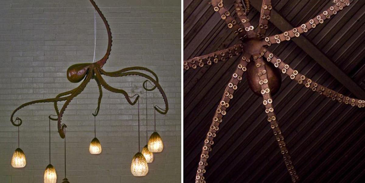 Светлинно шоу от дълбините - лампа-октопод