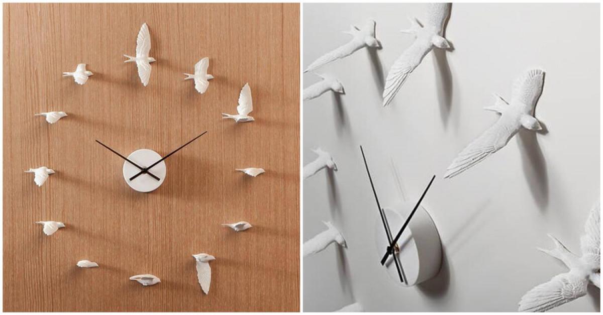 Вълшебен полет, вълплътен в този елегантен стенен часовник